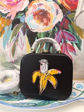 NWT Coach x Jean Michel Basquiat Square Banana Crossbody Bag